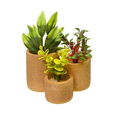 Blue Ribbon Ornament Round Flower Pot Natural Blue Ribbon Pet