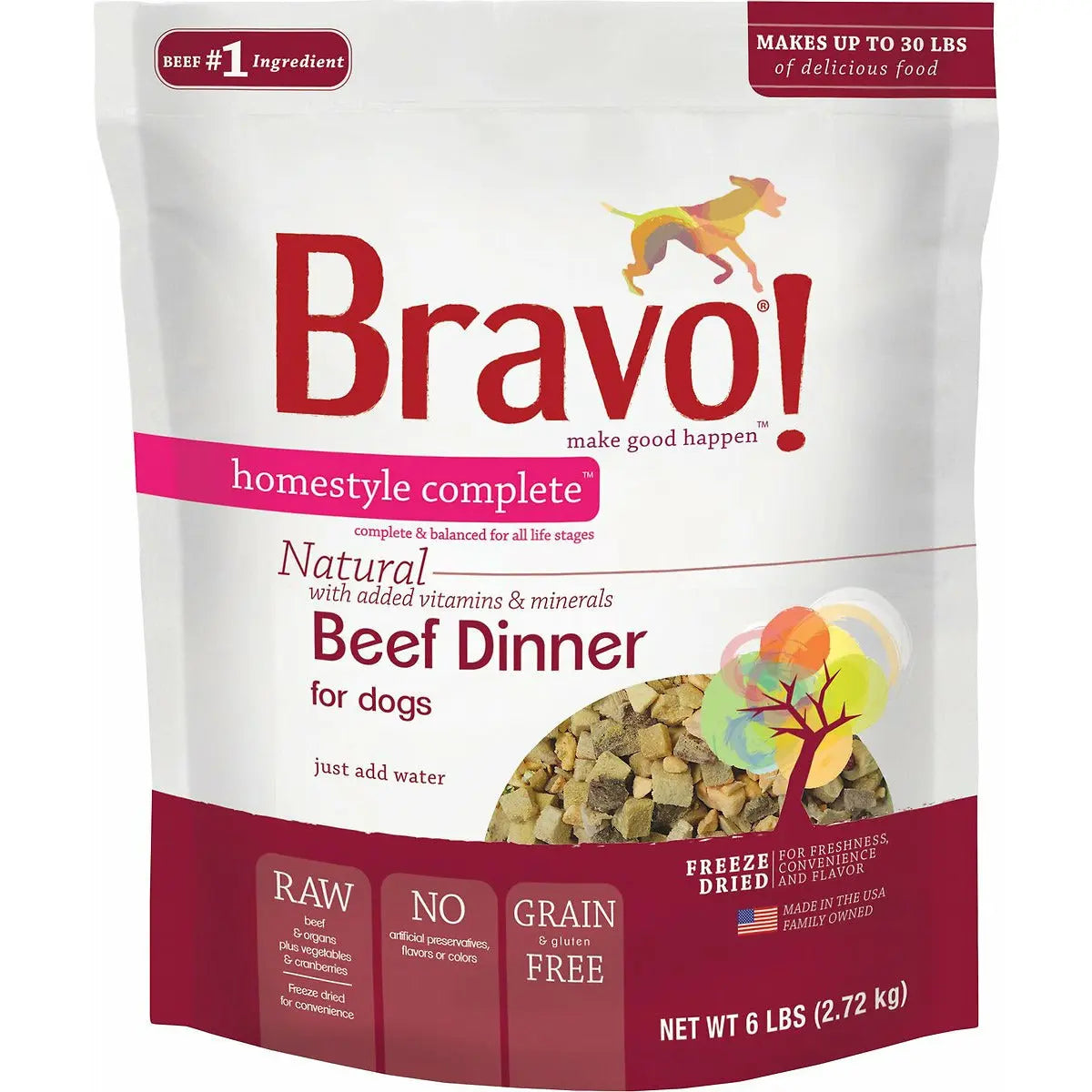 Bravo Homestyle Complete® Natural Beef Dinner for dogs Bravo