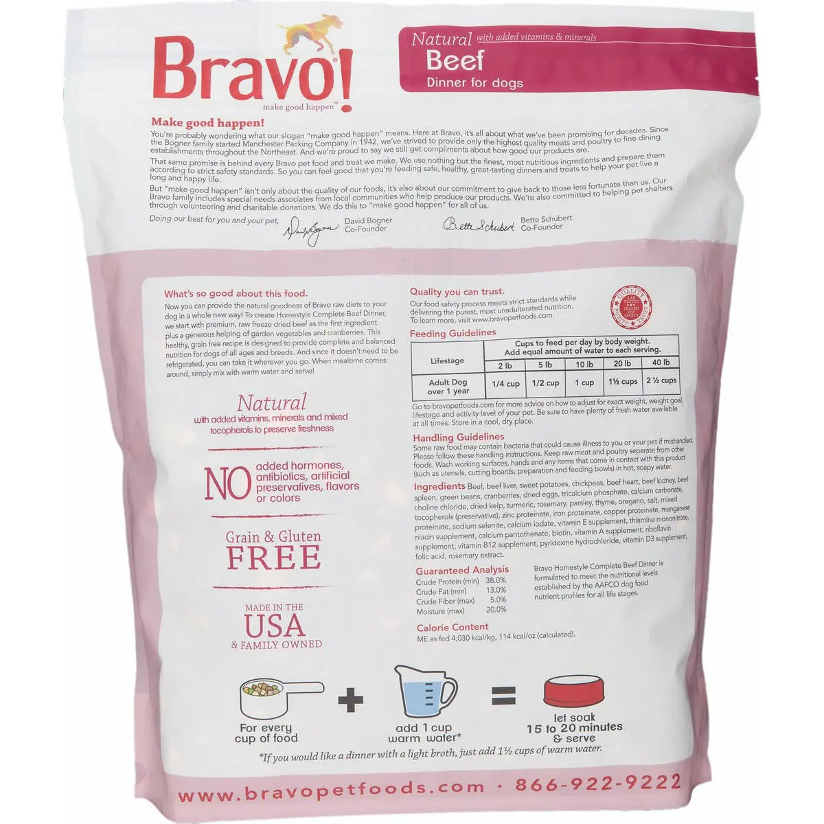 Bravo Homestyle Complete® Natural Beef Dinner for dogs Bravo