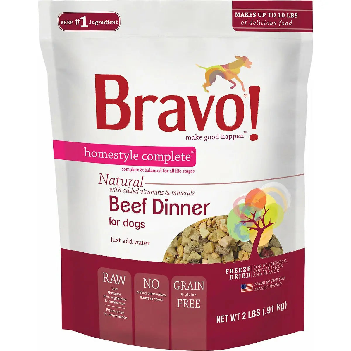 Bravo Homestyle Complete® Natural Beef Dinner for dogs Bravo