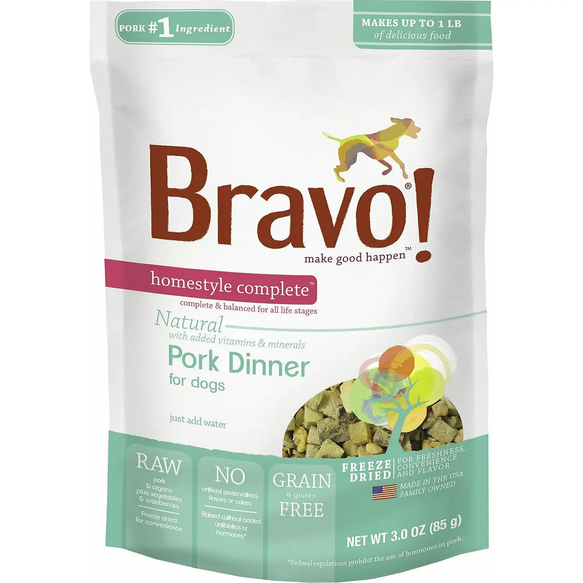 Bravo Homestyle Complete® Natural Pork Dinner for dogs Bravo