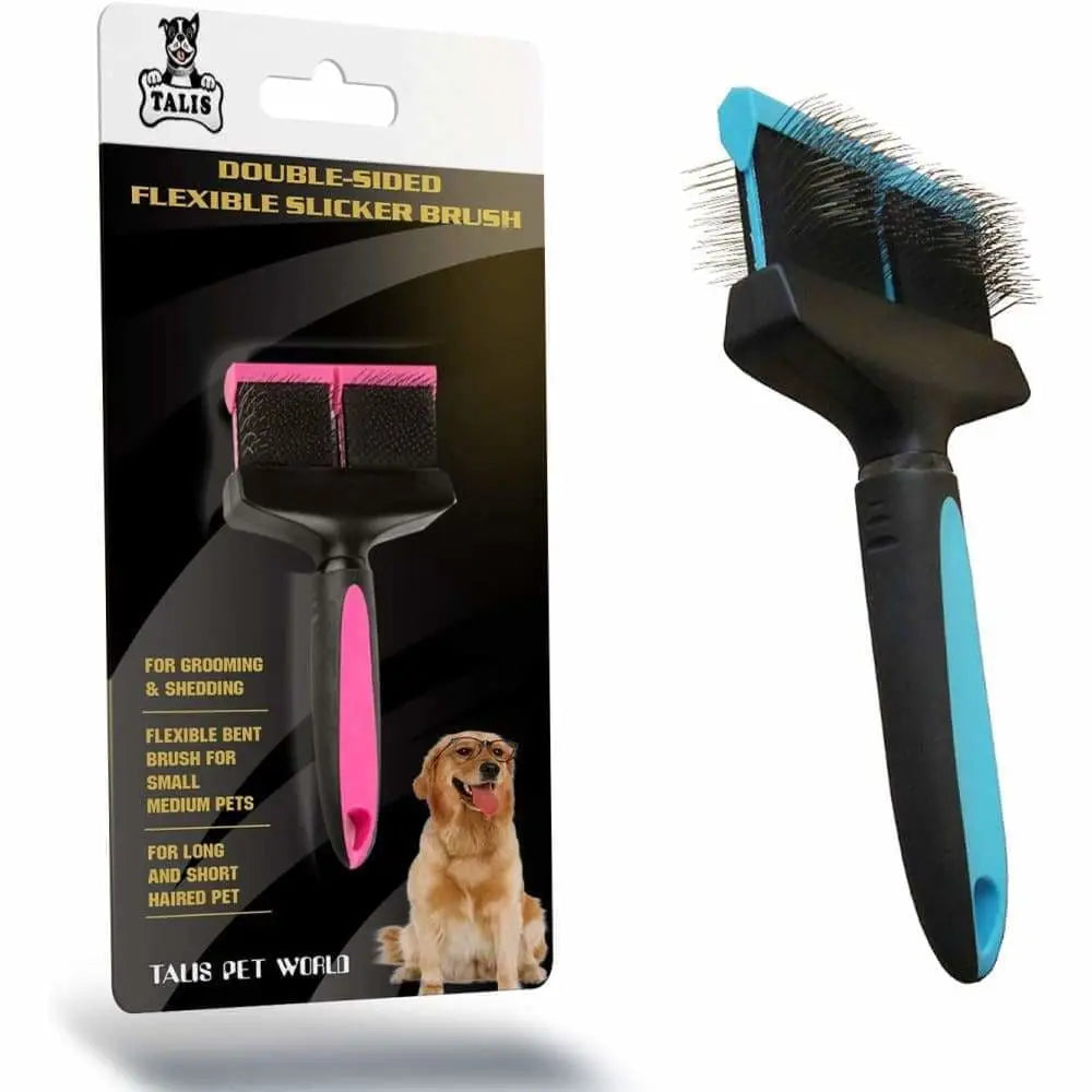 Brush Pet Double Sided Dog Grooming Comb Hair Cat Fur Shedding Trimmer Talis Us