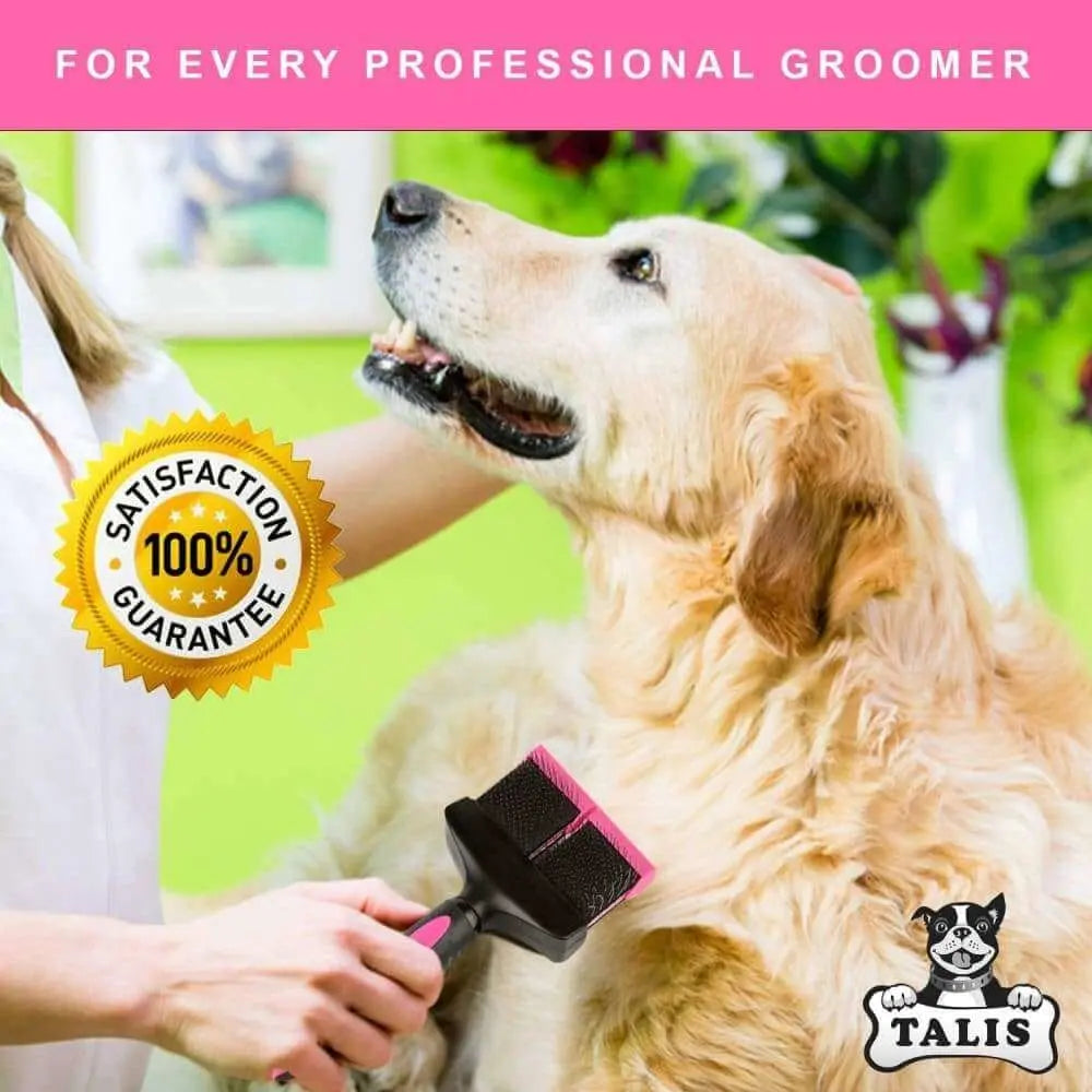 Brush Pet Double Sided Dog Grooming Comb Hair Cat Fur Shedding Trimmer Talis Us