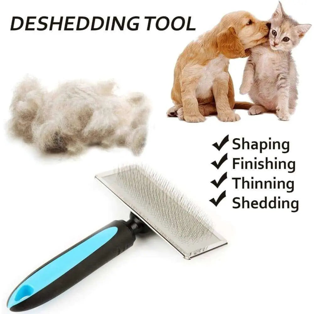 Brush Pet Slicker Grooming Dog Cat Hair Shedding Comb Self Cleaning Fur Tool Talis Us