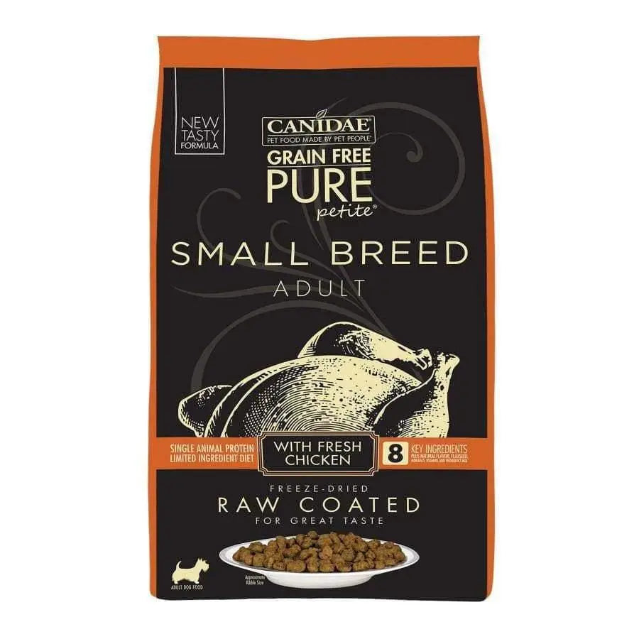 CANIDAE PURE Grain-Free Petite Small Breed Adult Raw Coated with Chicken Freeze-Dried Dry Dog Food Canidae CPD