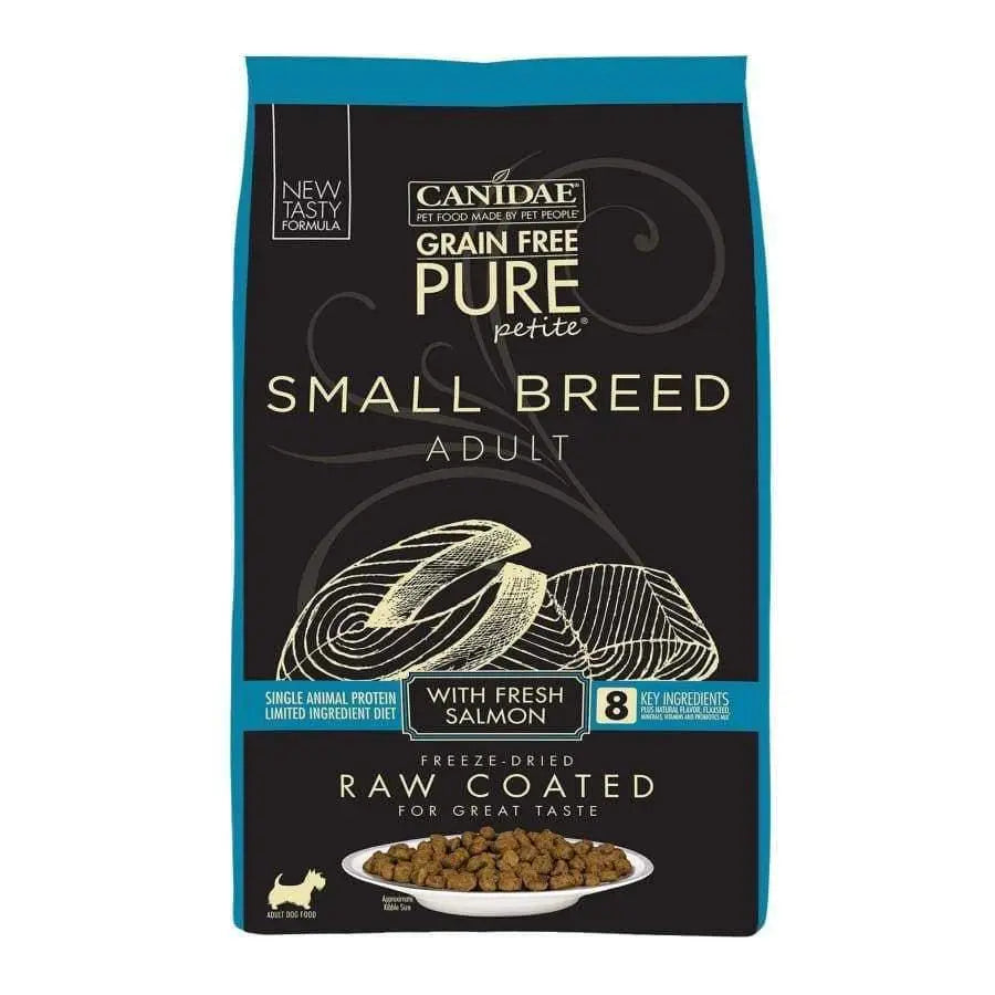 CANIDAE PURE Grain-Free Petite Small Breed Adult Raw Coated with Salmon Freeze-Dried Dry Dog Food Canidae CPD