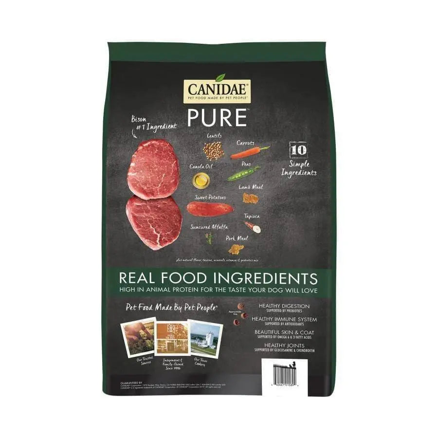 CANIDAE PURE Grain-Free Real Bison, Lentil & Carrot Recipe Dry Dog Food Canidae CPD