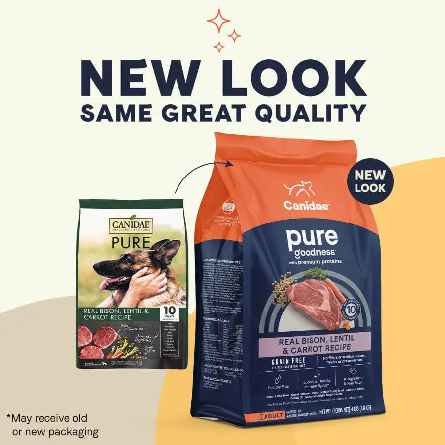 CANIDAE PURE Grain-Free Real Bison, Lentil & Carrot Recipe Dry Dog Food Canidae CPD