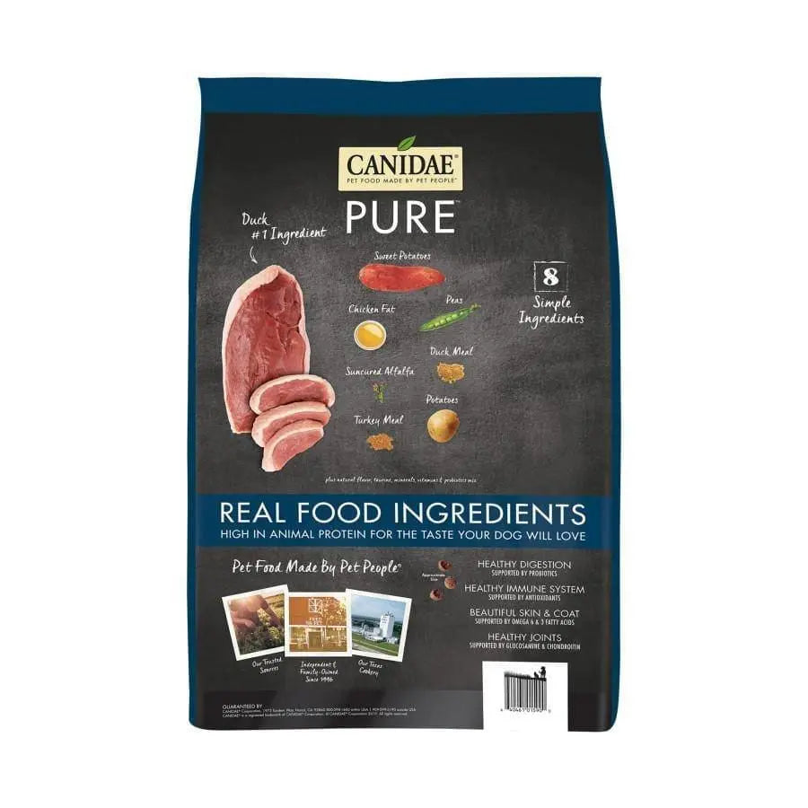 CANIDAE PURE Grain-Free Real Duck & Sweet Potato Recipe Best Dry Dog Food Brands Canidae CPD