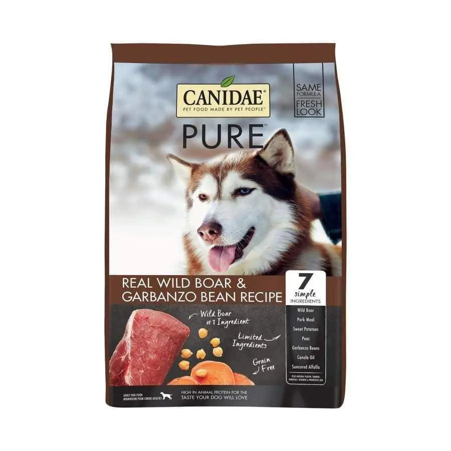 CANIDAE PURE Grain-Free Real Wild Boar & Garbanzo Bean Recipe Top Dry Dog Food Canidae CPD