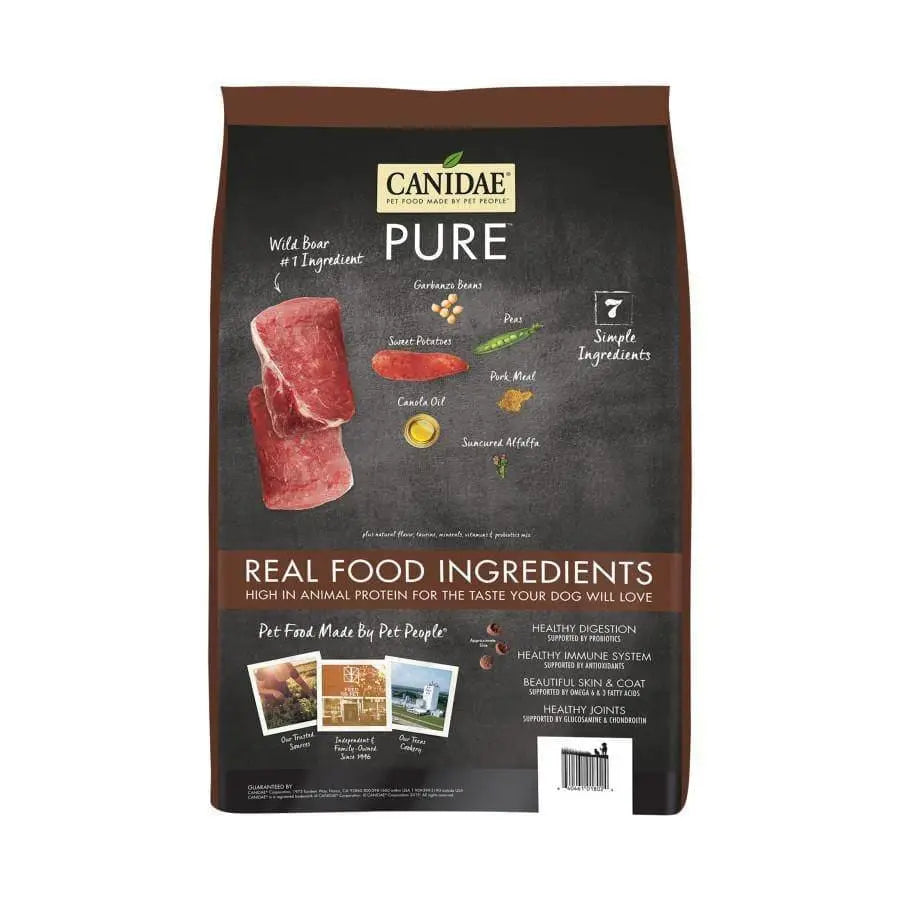 CANIDAE PURE Grain-Free Real Wild Boar & Garbanzo Bean Recipe Top Dry Dog Food Canidae CPD