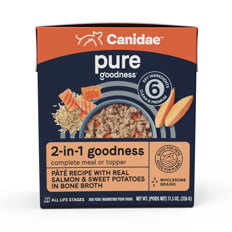 CANIDAE PURE goodness 2-in-1 Pate Wet Dog Food 11.5 oz CANIDAE