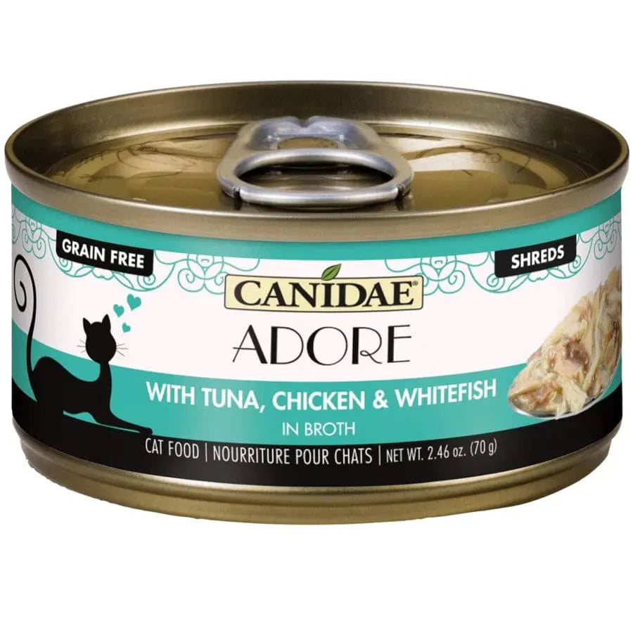 CANIDAE Pure Adore Wet Cat Food Tuna, Chicken & Whitefish in Broth, 24ea/2.46 oz Canidae CPD