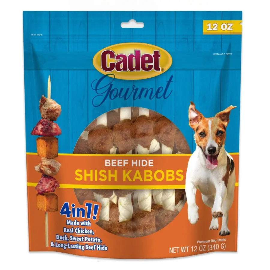 Cadet Gourmet Beef Hide Shish Kabob Dog Treats Cadet