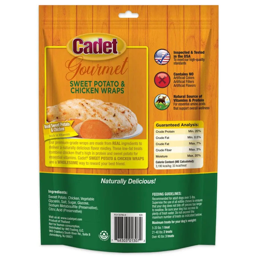 Cadet Gourmet Sweet Potato & Chicken Wrapped Dog Treats Cadet