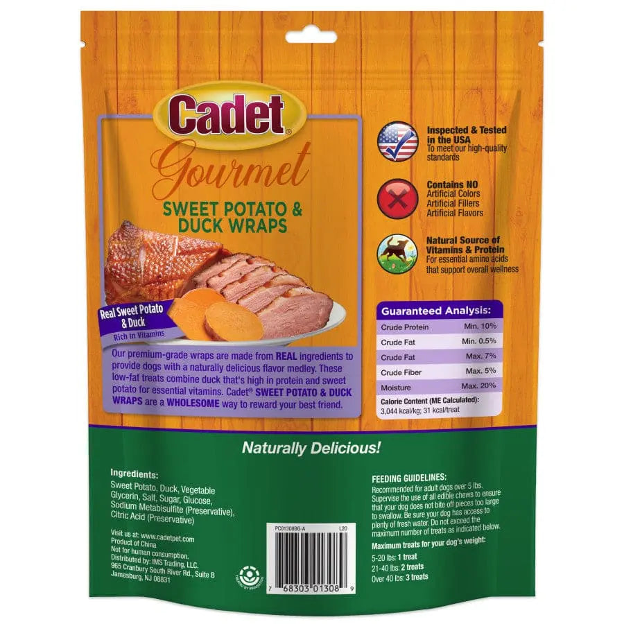 Cadet Gourmet Sweet Potato & Duck Wrapped Dog Treats Cadet