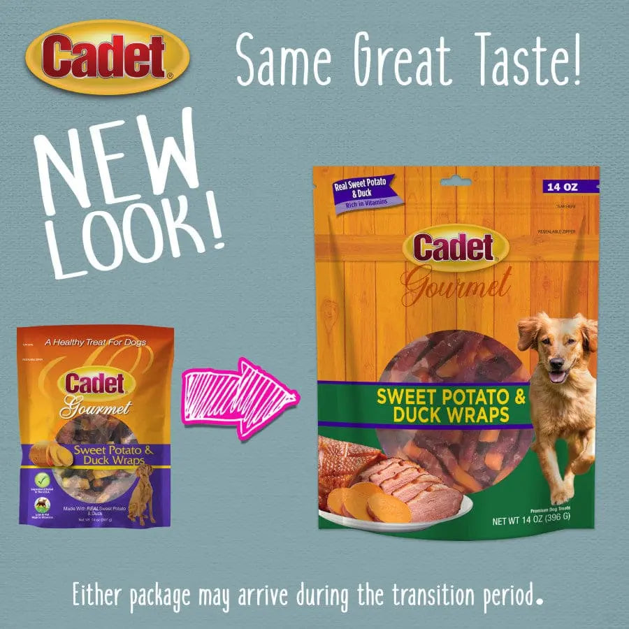 Cadet Gourmet Sweet Potato & Duck Wrapped Dog Treats Cadet