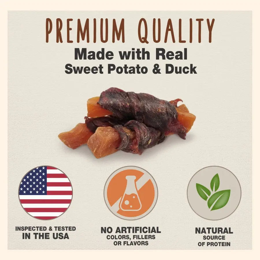 Cadet Gourmet Sweet Potato & Duck Wrapped Dog Treats Cadet