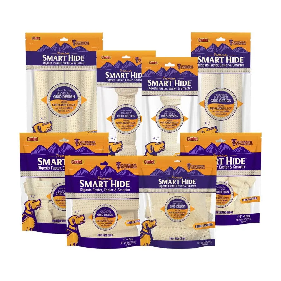 Cadet Smart Hide Easily Digestible Rawhide Knotted Bone for Dogs Cadet