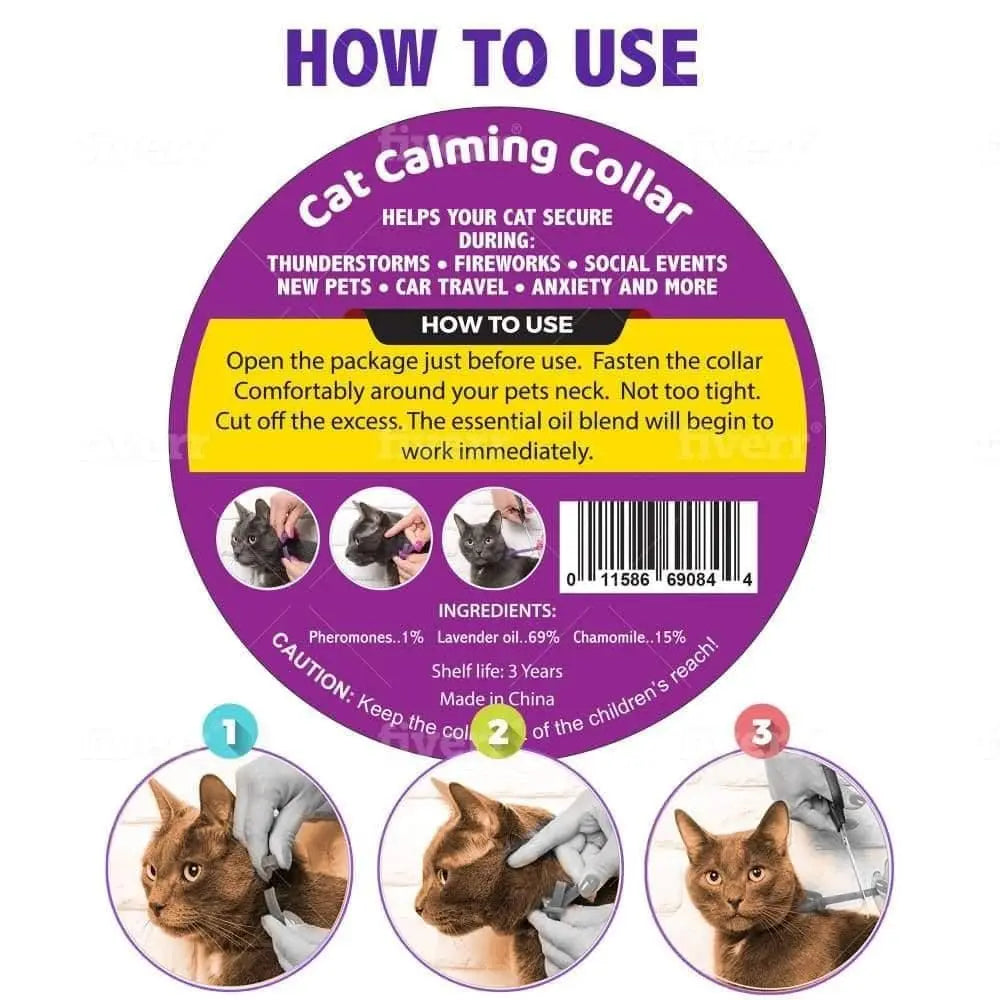 Calming Pheromone Collar for Cat with Thrilling Calming Effect to Keep Your Pet Healthy and Happy Talis Us