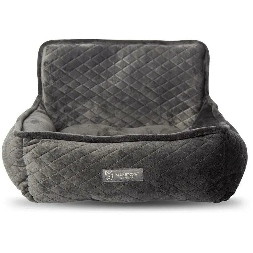 Car Seat Quilted Dark Grey Nandog Pet Gear WP