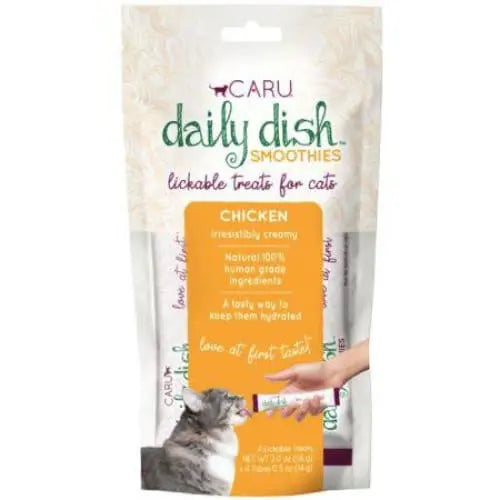 Caru Pet Food Daily Dish Smoothies Chicken Flavored Lickable Cat Treats Caru Pet Food