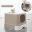 Cat Litter Box Top Entry Litter Box Cat Sandbox Large Capacity Toilet Style Tray Talis Us