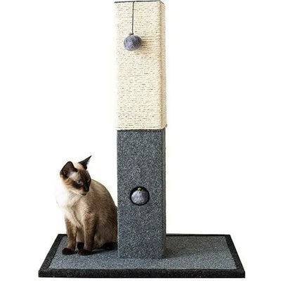 Catry Large Cat Tree Cat Scratching Post with Natural Sisal Rope and Toys petpal