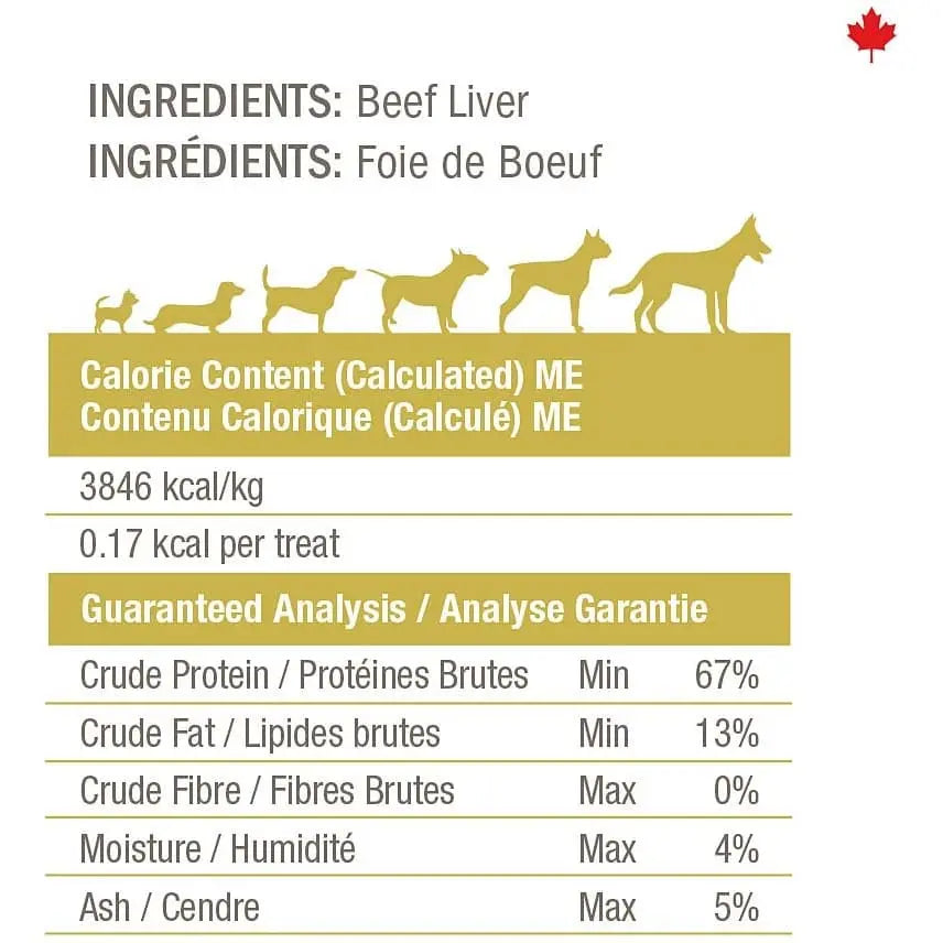 Crumps' Naturals Mini Trainers Freeze Dried Beef Liver Dog Treats Crumps' Naturals