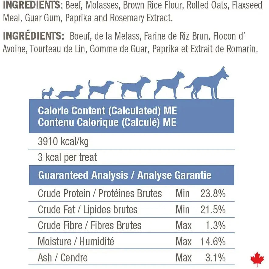 Crumps' Naturals Mini Trainers Semi-Moist Beef Dog Treats Crumps' Naturals