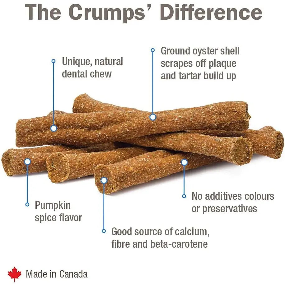 Crumps' Naturals Pumpkin Plaque Busters Dental Dog Treats Crumps' Naturals