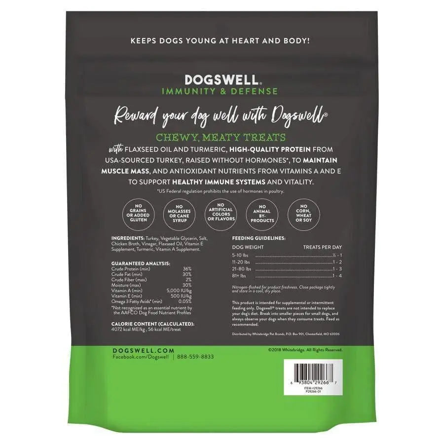 Dogswell Immunity & Defense Grain-free Turkey Jerky Dog Treats 10 oz Dogswell CPD