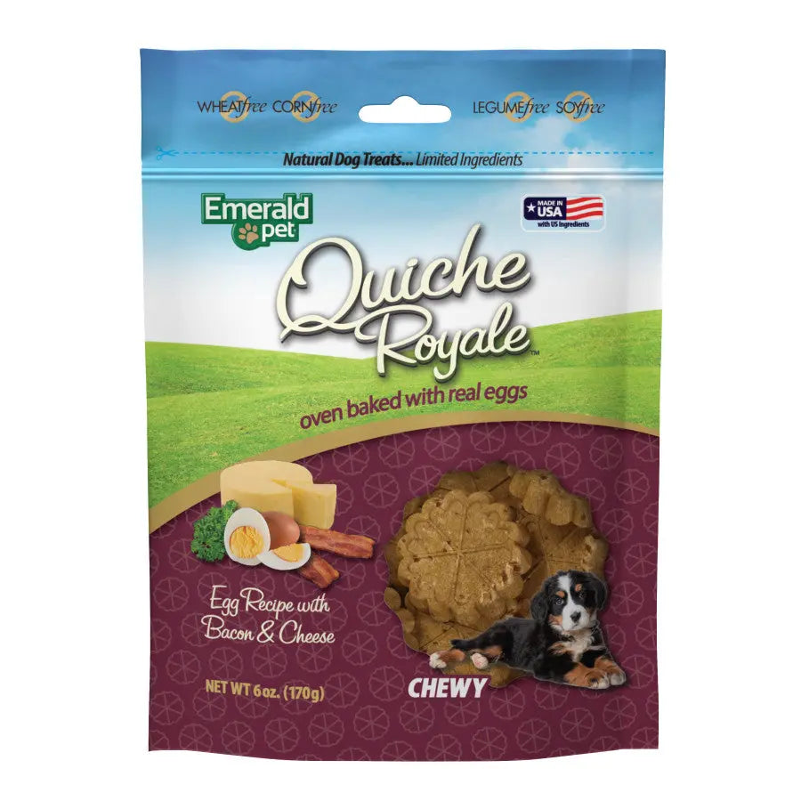 Emerald Pet Quiche Royale Chewy Dog Treat 6 oz Emerald Pet