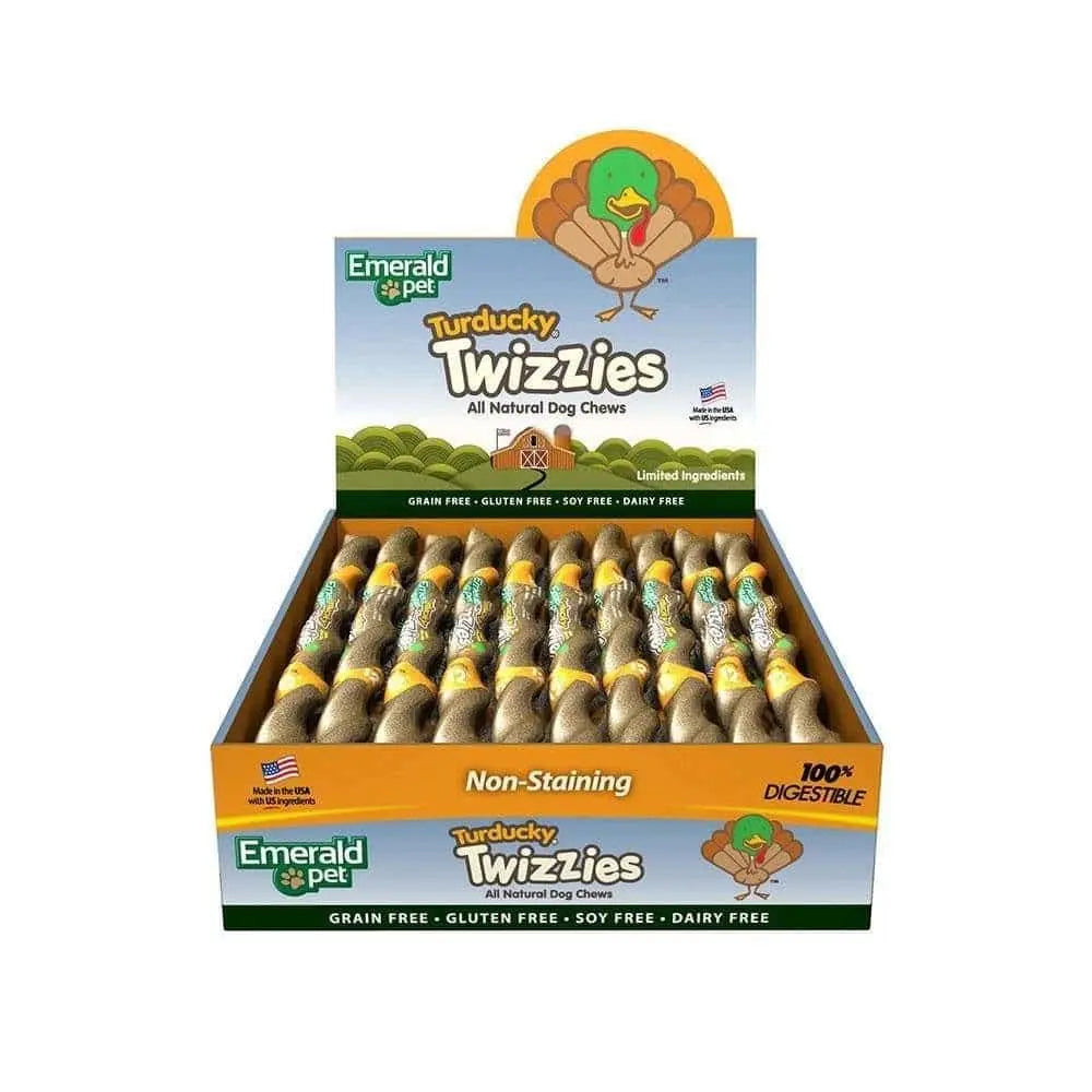 Emerald Pet® Grain Free Turducky Twizzies Dog Chews Treats 12 Inch X 30 Count Emerald Pet®