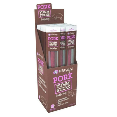 Etta Says! Pork Yumm Sticks Dog Treat Display Box Etta Says