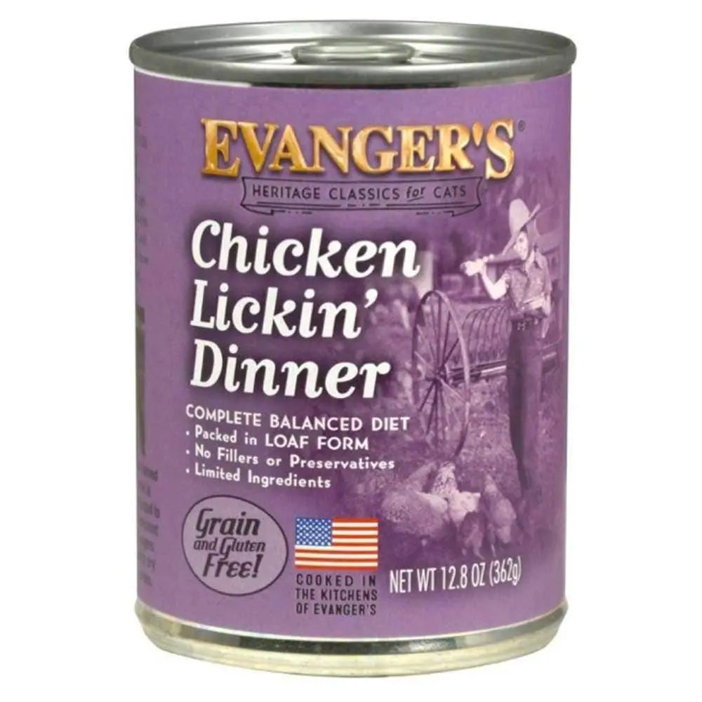 Evanger's Heritage Classic Chicken Lickin' Dinner Canned Cat Wet Food Evanger's