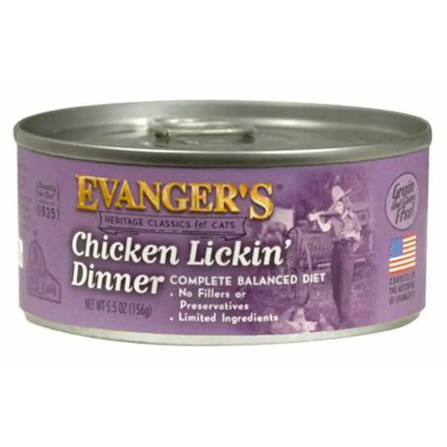 Evanger's Heritage Classic Chicken Lickin' Dinner Canned Cat Wet Food Evanger's