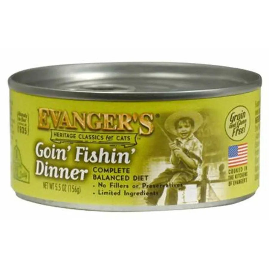 Evanger's Heritage Classic Goin' Fishin' Dinner Canned Cat Wet Food Evanger's