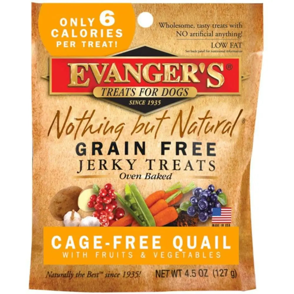 Evanger's Nothing But Natural Quail Jerky Dog Treats 4.5 oz Evanger's CPD