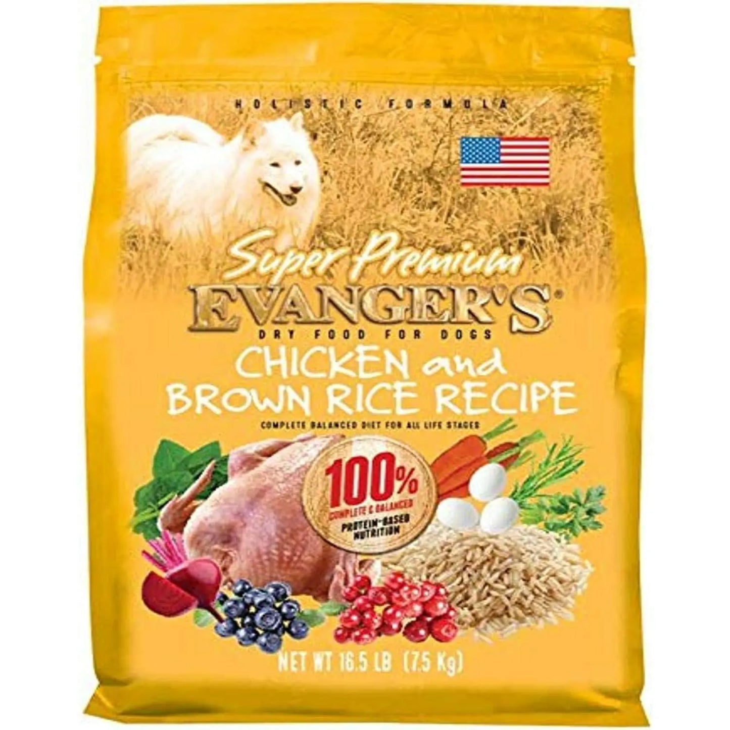 Evanger's Super Premium Dry Dog Food Chicken w/Brown Rice Evanger's