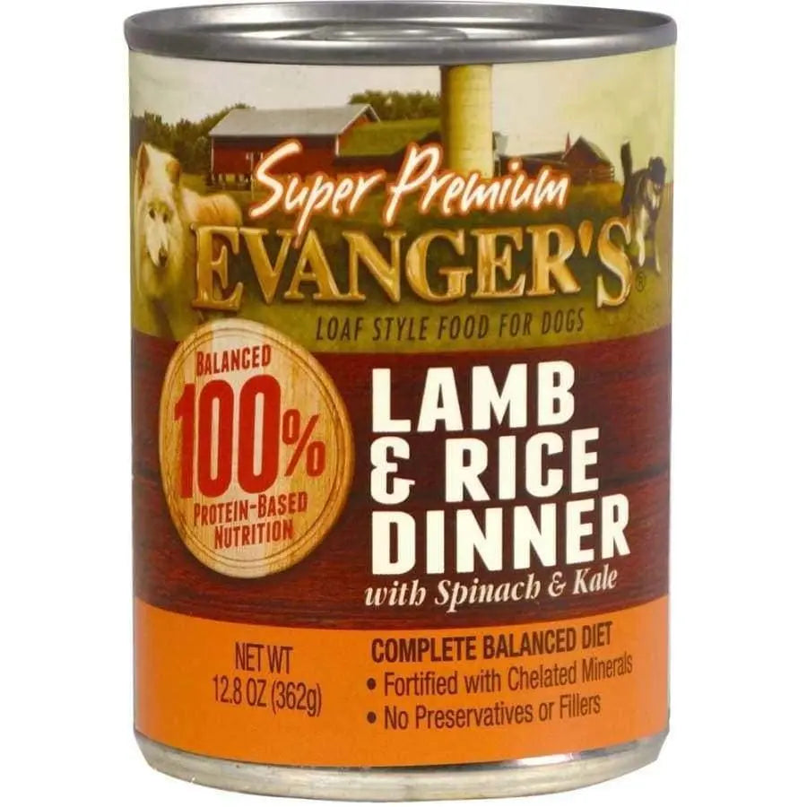 Evanger's Super Premium Lamb & Rice Dinner Canned Dog Food 12.8-oz, case of 12 Evanger's