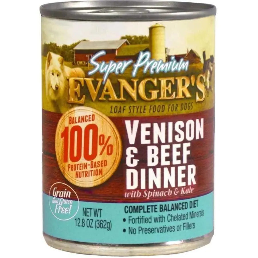 Evanger's Super Premium Limited Ingredient Venison/Beef Dinner Dogs Food 12/12.8oz Evanger's