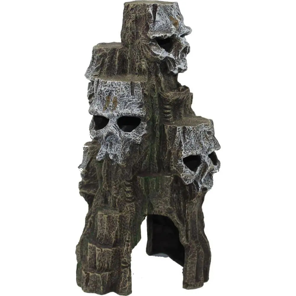 Exotic Environments Skull Mountain Tall Aquarium Ornament Blue Ribbon Pet