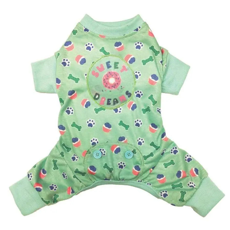 Fashion Pet Sweet Dream Pajamas Mint 1ea/2X-Small Fashion Pet CPD