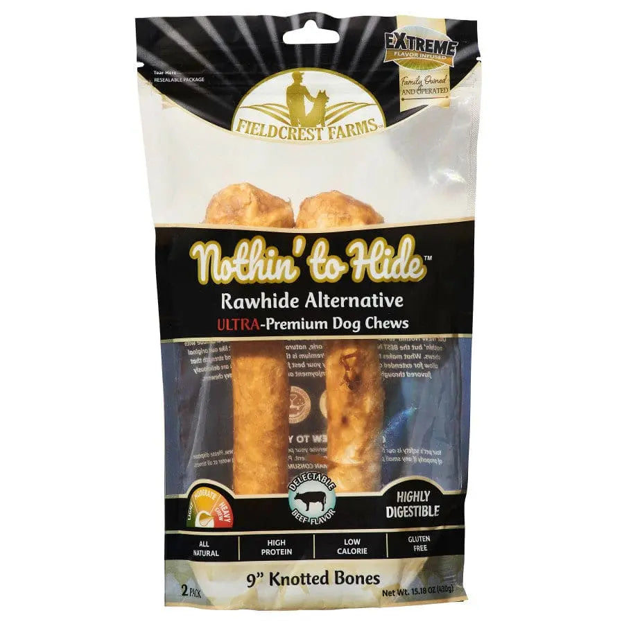 Fieldcrest Farms Nothin' To Hide Ultra Knotted Bone Dog Treat Beef Fieldcrest Farms