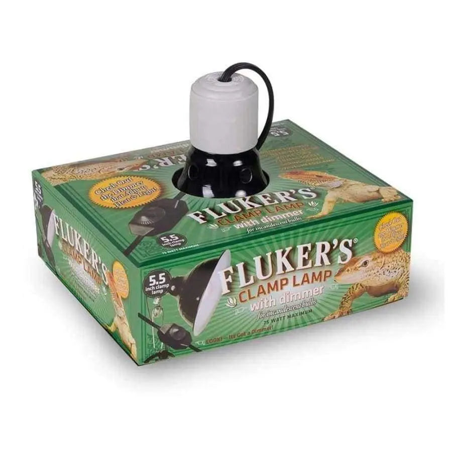 Fluker's Ceramic Repta-Clamp Lamp with Dimmer Switch Black Fluker's CPD