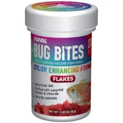 Fluval Bug Bites Insect Larvae Color Enhancing Fish Flake Fluval LMP