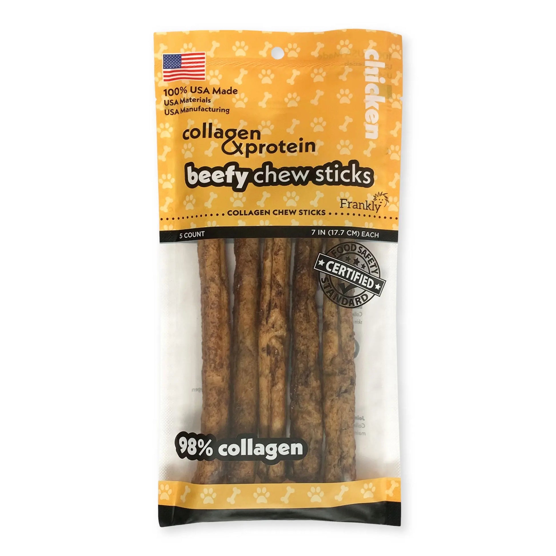 Frankly Pet Collagen Mega Beefy Chew Chicken Sticks Dog Treat Frankly Pet