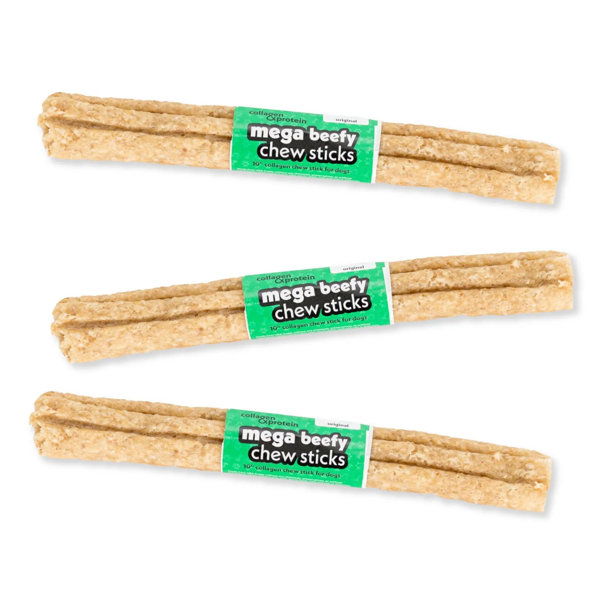 Frankly Pet Collagen Mega Beefy Chew Original Sticks Dog Treat Frankly Pet