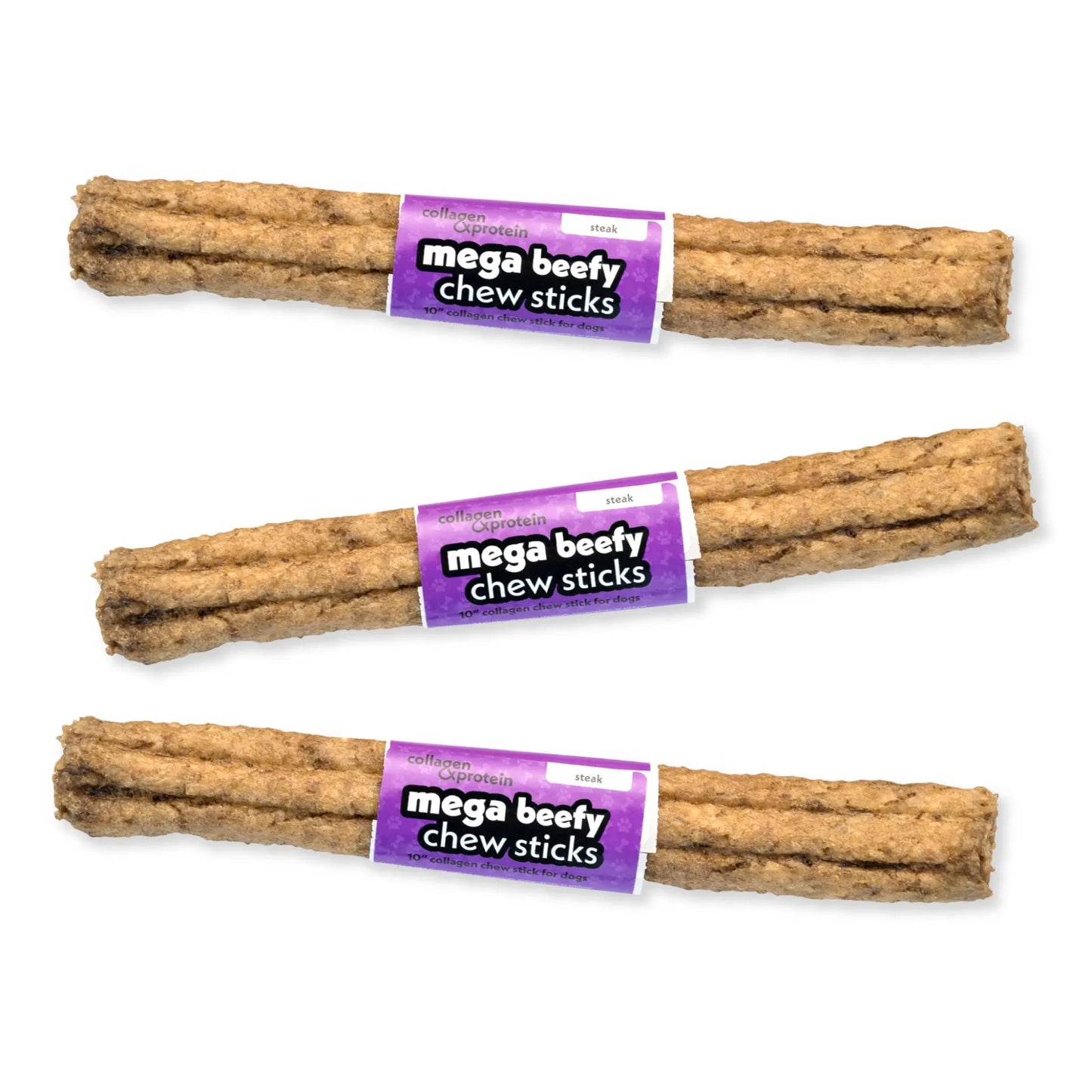 Frankly Pet Collagen Mega Beefy Chew Steak Sticks Dog Treat Frankly Pet